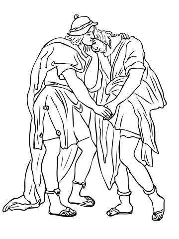 Jonathan And David Friendship Coloring Page